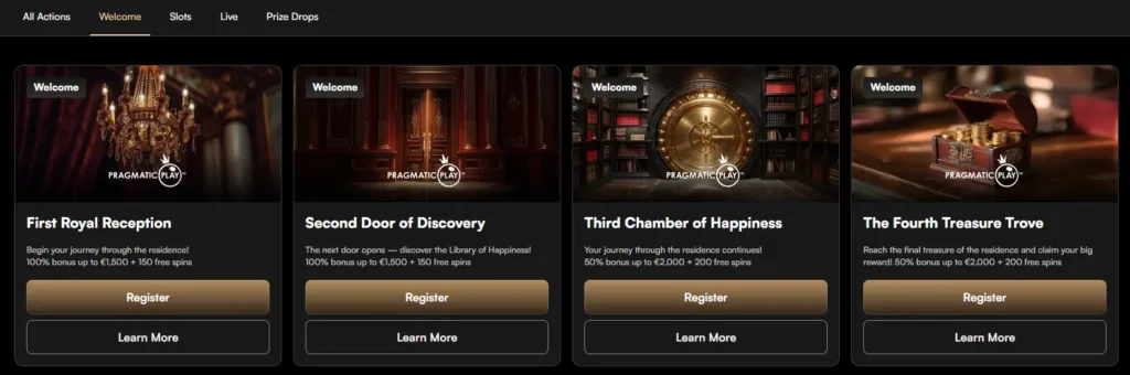 welcome bonus harry casino